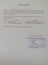PENGUMUMAN